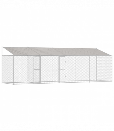 Dog Cage Silver 800 x 200 x 256 cm Galvanised Steel