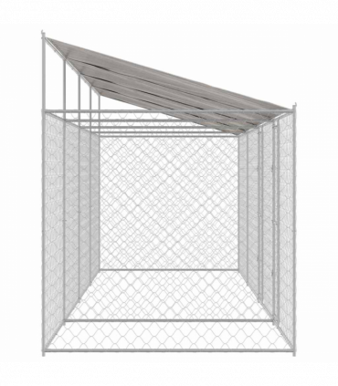 Dog Cage Silver 800 x 200 x 256 cm Galvanised Steel