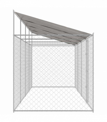 Dog Cage Silver 800 x 200 x 256 cm Galvanised Steel
