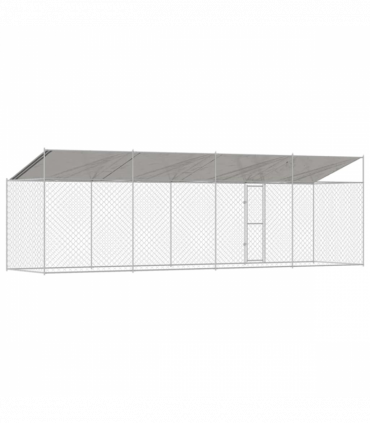 Dog Cage Silver 800 x 200 x 256 cm Galvanised Steel