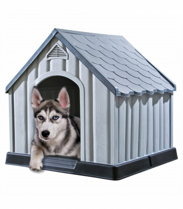Dog House Grey 92x87x91 cm Plastic
