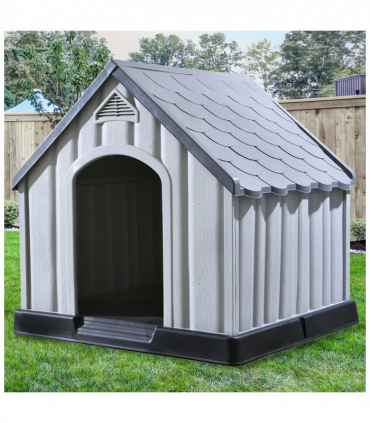 Dog House Grey 92x87x91 cm Plastic