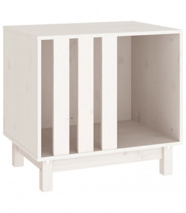 Dog House White 60x45x57 cm Solid Wood Pine