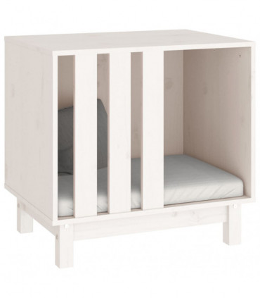 Dog House White 60x45x57 cm Solid Wood Pine