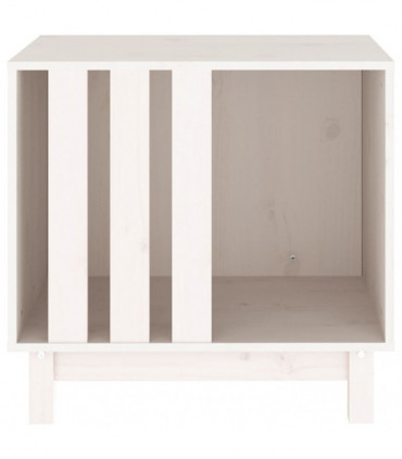 Dog House White 60x45x57 cm Solid Wood Pine