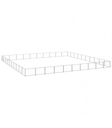 Dog Kennel Silver 100 m² Steel