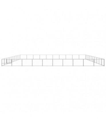 Dog Kennel Silver 100 m² Steel