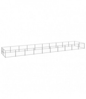 Dog Kennel Silver 20 m² Steel