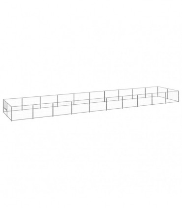 Dog Kennel Silver 20 m² Steel
