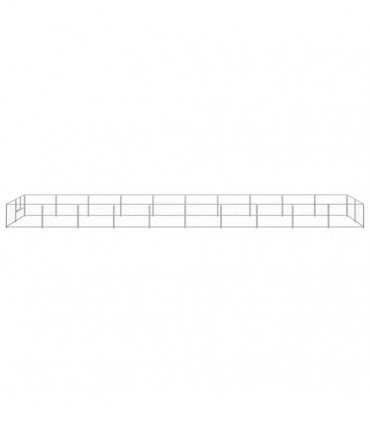 Dog Kennel Silver 20 m² Steel