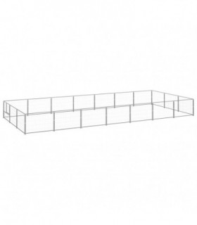 Dog Kennel Silver 21 m² Steel