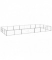 Dog Kennel Silver 21 m² Steel