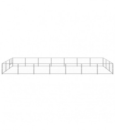 Dog Kennel Silver 21 m² Steel