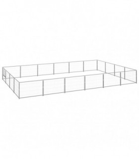 Dog Kennel Silver 24 m² Steel