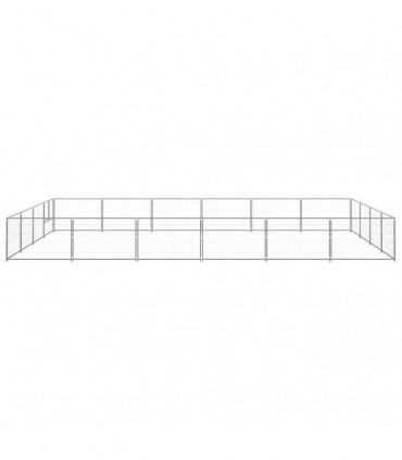 Dog Kennel Silver 24 m² Steel