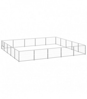 Dog Kennel Silver 25 m² Steel