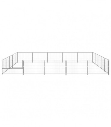Dog Kennel Silver 25 m² Steel