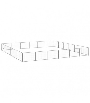 Dog Kennel Silver 36 m² Steel