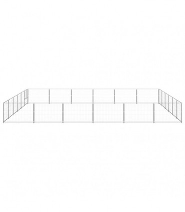 Dog Kennel Silver 36 m² Steel