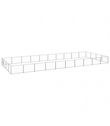 Dog Kennel Silver 40 m² Steel