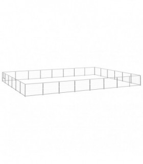 Dog Kennel Silver 48 m² Steel