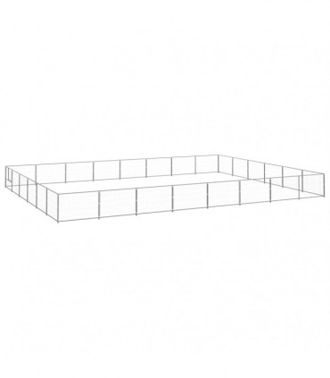 Dog Kennel Silver 48 m² Steel