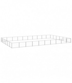 Dog Kennel Silver 60 m² Steel