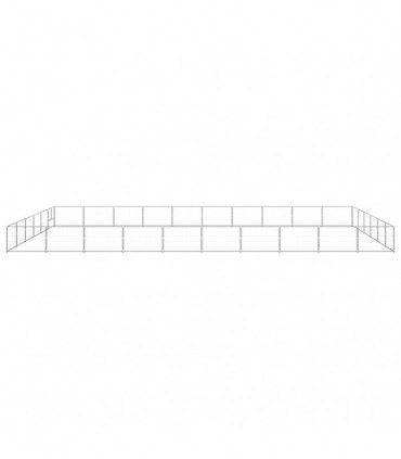 Dog Kennel Silver 60 m² Steel