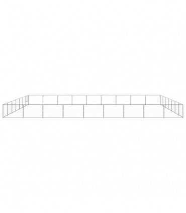 Dog Kennel Silver 63 m² Steel