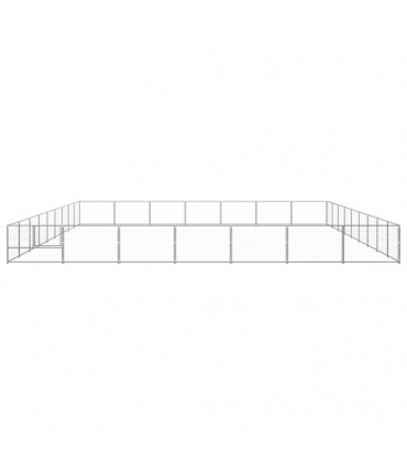 Dog Kennel Silver 63 m² Steel