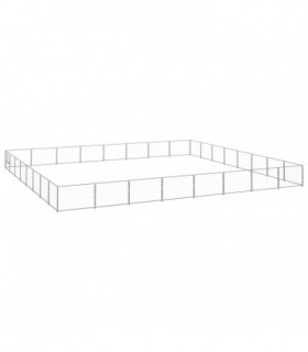 Dog Kennel Silver 64 m² Steel