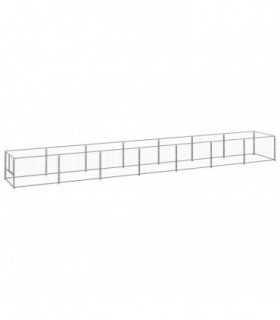 Dog Kennel Silver 7 m² Steel