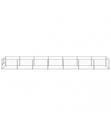 Dog Kennel Silver 7 m² Steel