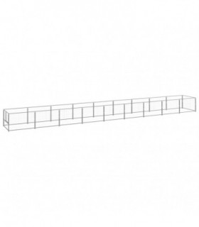 Dog Kennel Silver 9 m² Steel