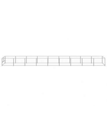 Dog Kennel Silver 9 m² Steel