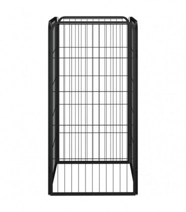 Dog Playpen 4 Panels Black 50x100 cm Powder-coated Steel