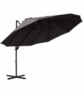 Double Canopy Offset Parasol Umbrella