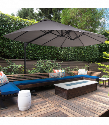 Double Canopy Offset Parasol Umbrella