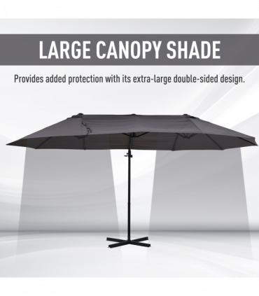 Double Canopy Offset Parasol Umbrella