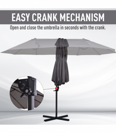 Double Canopy Offset Parasol Umbrella