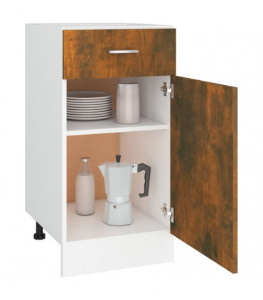 Drawer Bottom Cabinet Smoked Oak 40x46x81.5 cm Engineered Wood