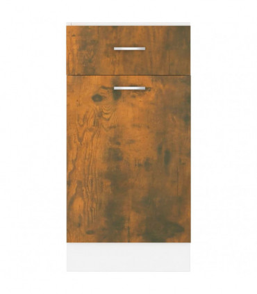 Drawer Bottom Cabinet Smoked Oak 40x46x81.5 cm Engineered Wood