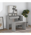 Dressing Table Set Concrete Grey 86.5x35x136 cm