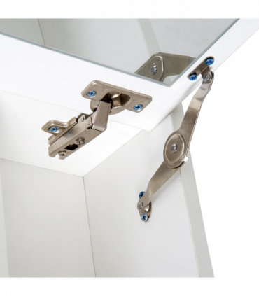 Dressing Table Set White Flip-up Mirror Hidden Space Padded Stool Multi-purpose