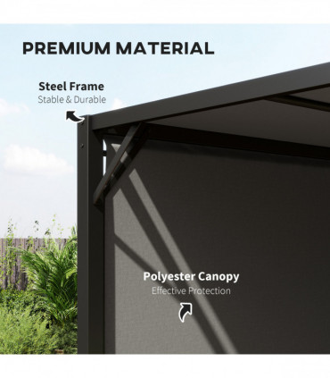 Durable Charcoal Grey Canopy Tent - Adjustable Shade & Stability for Outdoors