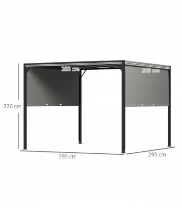 Durable Charcoal Grey Canopy Tent - Adjustable Shade & Stability for Outdoors