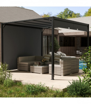 Durable Charcoal Grey Canopy Tent - Adjustable Shade & Stability for Outdoors