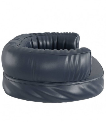 Ergonomic Foam Dog Bed Dark Blue 75x53 cm Faux Leather