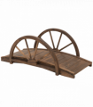 Fir Wood Outdoor Garden Decor Walkway Bridge Brown