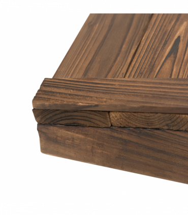 Fir Wood Outdoor Garden Decor Walkway Bridge Brown